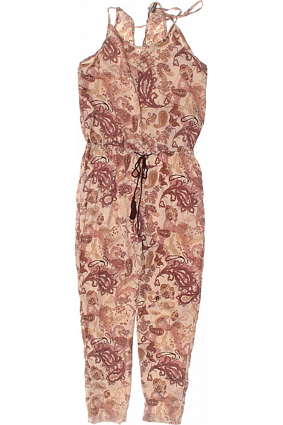 Sublevel dámský béžový paisley overal bez rukávů letní Velikost S | Sublevel | obrázek 2