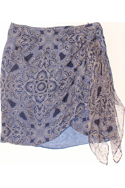 MANGO Dámská zavinovací sukně s potiskem modrá letní Vel. 38 | MANGO | obrázek 2