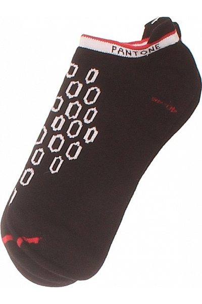 PANTONE Krátké Ponožky černé Hexagon Vzor Vel. EU 40-46