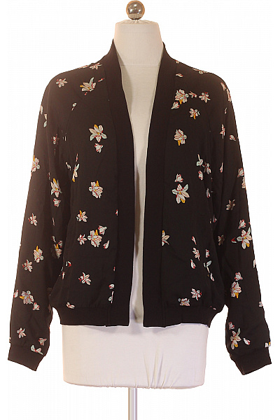 Dámská bomber bunda květinový vzor černá lehká moderní jarní Vel. 36 | Unimoda | obrázek 2