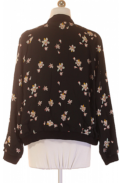 Dámská bomber bunda květinový vzor černá lehká moderní jarní Vel. 36 | Unimoda | obrázek 3