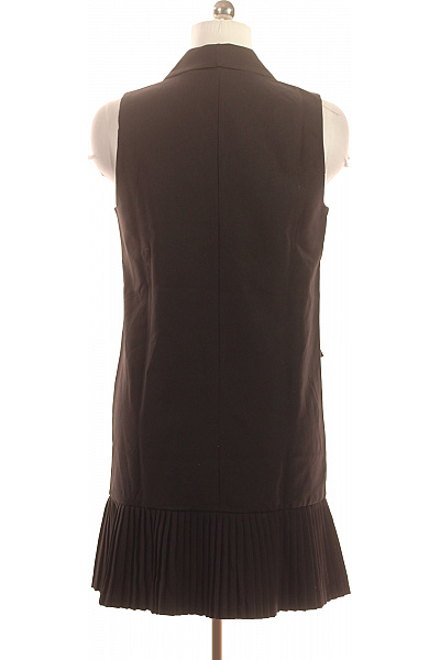 dámské černé šaty bez rukávů elegantní plisované blejzrové na párty Vel. EU 42 | Unimoda | obrázek 3