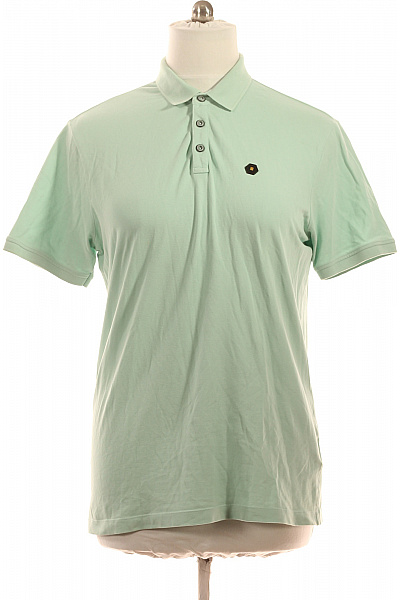 NO EXCESS Pánské Bavlněné Polo Tričko S Límečkem Krátký Rukáv Jednobarevné Vel. EU XL