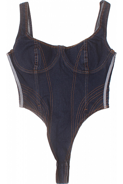 ADIDAS Dámské Džínové Body Modré Velikost M