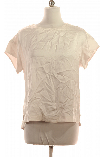 BRAX Dámská Krémová Halenka Krátký Rukáv Volná Elegantní Letní Velikost 36