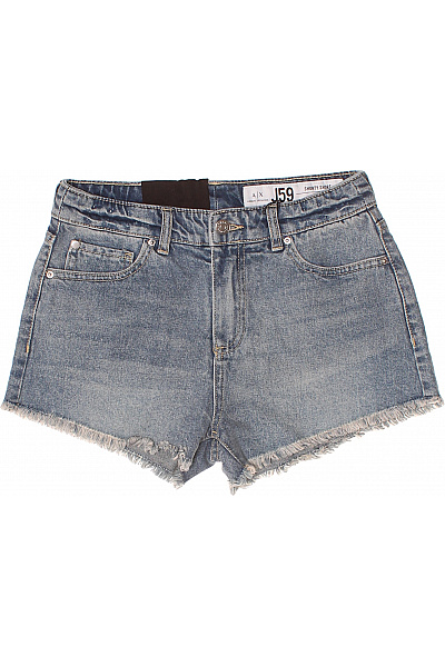 ARMANI Dámské modré džínové kraťasy s kapsami volnočasové krátké Velikost EU 27 | ARMANI | obrázek 2