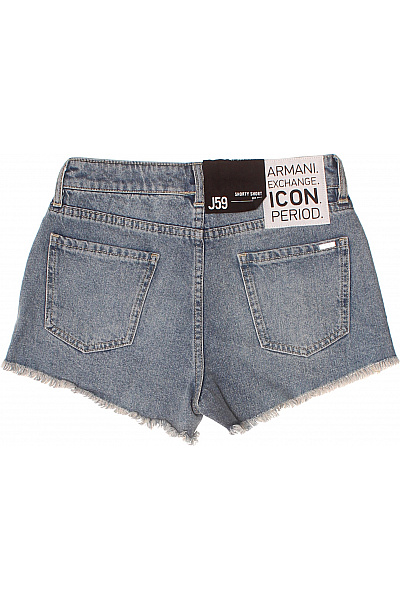 ARMANI Dámské modré džínové kraťasy s kapsami volnočasové krátké Velikost EU 27 | ARMANI | obrázek 3