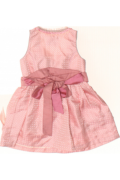 růžové dívčí šaty s krajkou a vzorem Velikost 86/92 | Unimoda | obrázek 2