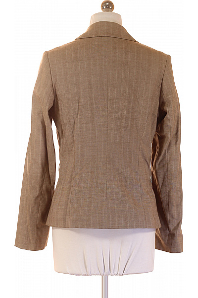 PART TWO hnědé pruhované elegantní sako business jednořadé s jedním knoflíkem Velikost 34 | PART TWO | obrázek 3