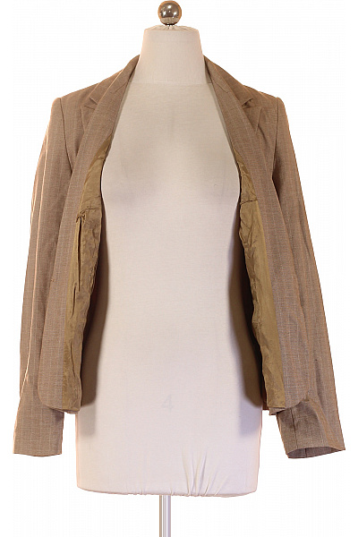 PART TWO hnědé pruhované elegantní sako business jednořadé s jedním knoflíkem Velikost 34 | PART TWO | obrázek 4