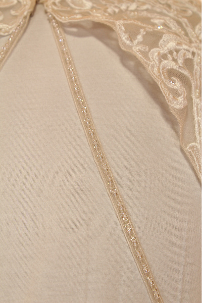 weise Svatební dlouhé maxi šaty krajkové tylu A-střih s hlubokým výstřihem Velikost 36 | weise | obrázek 5