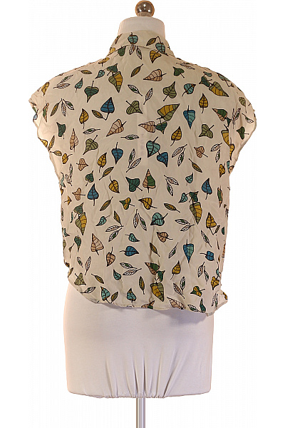 ZARA Dámská hedvábná košile bez rukávů s potiskem listů letní Vel. S | ZARA | obrázek 3