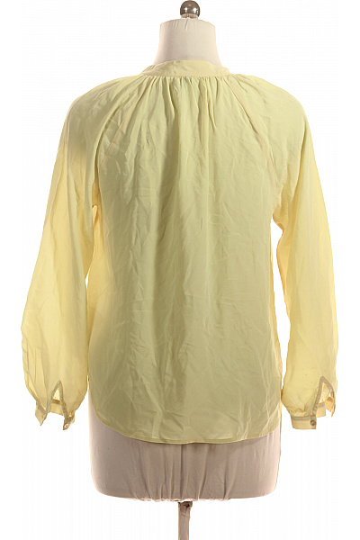 Tonno & Panna Hedvábné dámské košile s dlouhým rukávem žluté volná ležérní Vel. EU 36 | Tonno & Panna | obrázek 3
