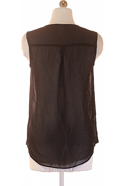 VILA Dámská černá halenka bez rukávů zavinovací s výstřihem do V elegantní průsvitná Vel. XS/S | VILA | obrázek 2