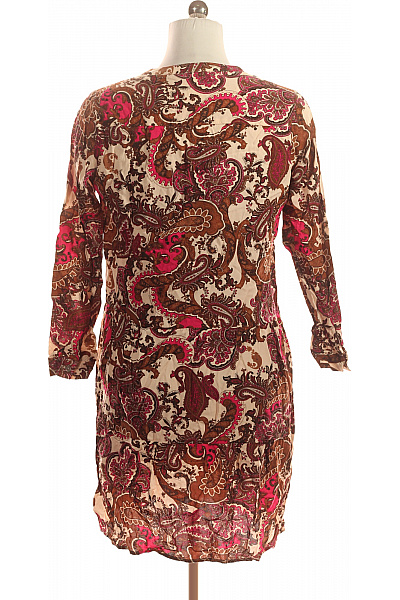 Dámské šaty s dlouhým rukávem boho květinové volnočasové Vel. L | Unimoda | obrázek 2