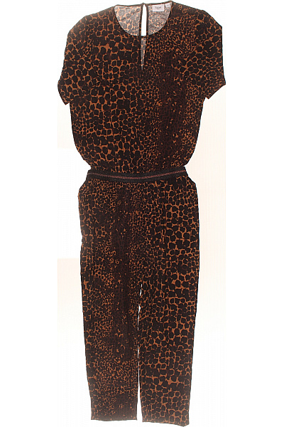 SAINT TROPEZ overal krátký rukáv hnědý leopard vzor polyester Vel. S | SAINT TROPEZ | obrázek 2