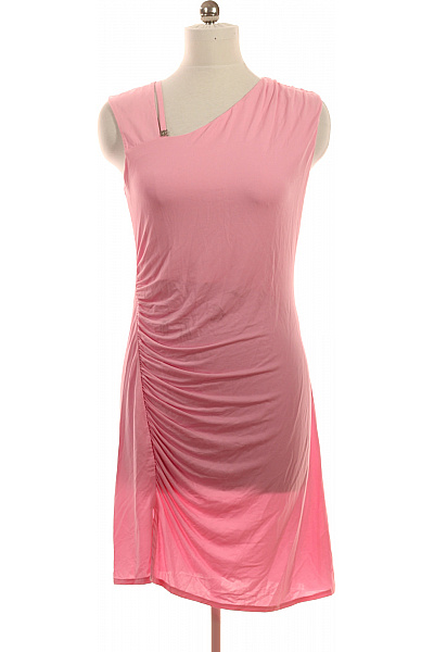 Hugo Boss Růžové šaty Bez Rukávů Asymetrické Koktejlové Letní Vel. XL