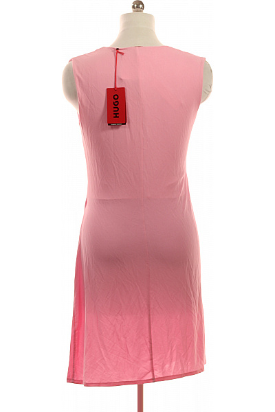Hugo Boss Růžové šaty bez rukávů asymetrické koktejlové letní Vel. XL | Hugo Boss | obrázek 2