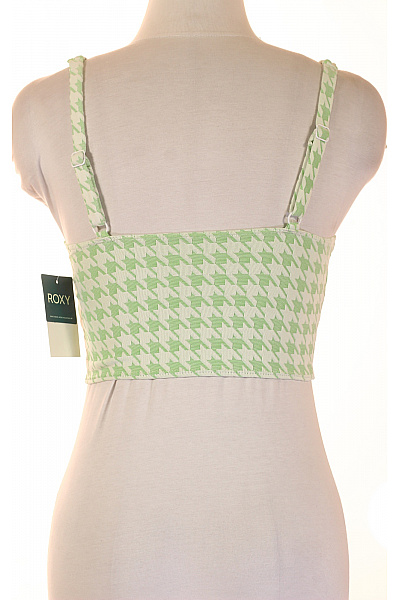 Roxy dámské plavky crop top zelené houndstooth žebrované moderní Velikost S | Roxy | obrázek 2