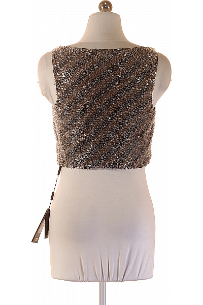 TERANI Dámské elegantní crop top bez rukávů s kamínky Vel. 8 | TERANI | obrázek 2