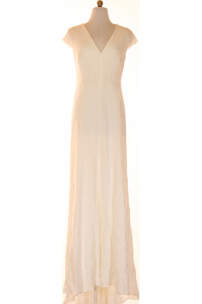 IVY & OAK Dlouhé Bílé Svatební šaty Jednoduché Maxi Letní Vel. 44