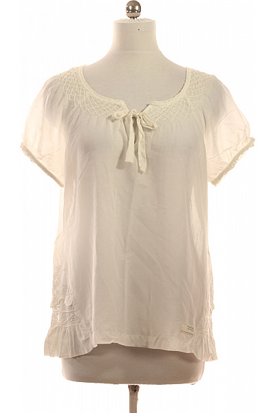 Odd Molly Bílá dámská halenka s krátkým rukávem a krajkou boho Velikost 4 | Odd Molly | obrázek 2