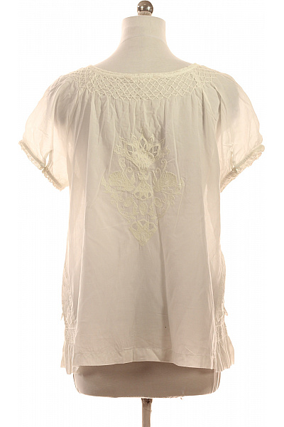 Odd Molly Bílá dámská halenka s krátkým rukávem a krajkou boho Velikost 4 | Odd Molly | obrázek 3