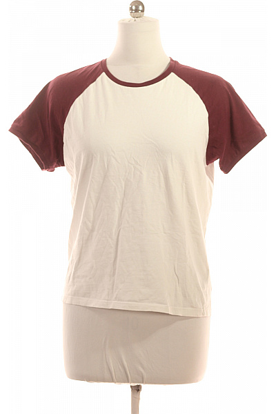 TOKYO LAUNDRY Dámské bavlněné raglánové tričko s krátkým rukávem bílé vínové basic Velikost M | TOKYO LAUNDRY | obrázek 2