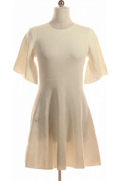 Ted Baker Dámské Pletené šaty Krátký Rukáv Bílé Velikost 4