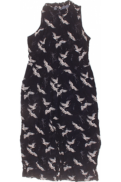 Warehouse dámský černobílý overal bez rukávů s potiskem ptáků Vel. FR 44 | Warehouse | obrázek 2