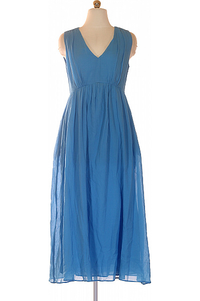 Max Mara Dámské modré šaty bez rukávů letní bavlněné maxi volnočasové Velikost EU 40 | Max Mara | obrázek 2