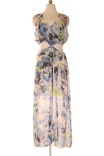 ZAUBERSTERN Dámské Květované šaty Bez Rukávů Dlouhé Letní Boho Vel. EU L