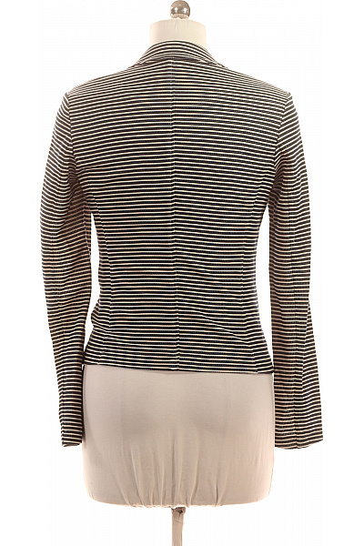 MORE & MORE Polyesterové vypasované sako pruhované černobílé elegantní jarní Vel. 38 | MORE & MORE | obrázek 2