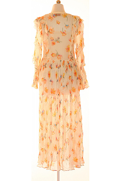Zadig&Voltaire deluxe Viskózové dlouhé šaty s dlouhým rukávem květované volné boho Velikost XS | Zadig&Voltaire deluxe | obrázek 3