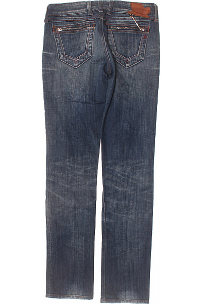 REPLAY Dámské bavlněné modré džíny rovné seprané s kapsami Velikost S | REPLAY | obrázek 2