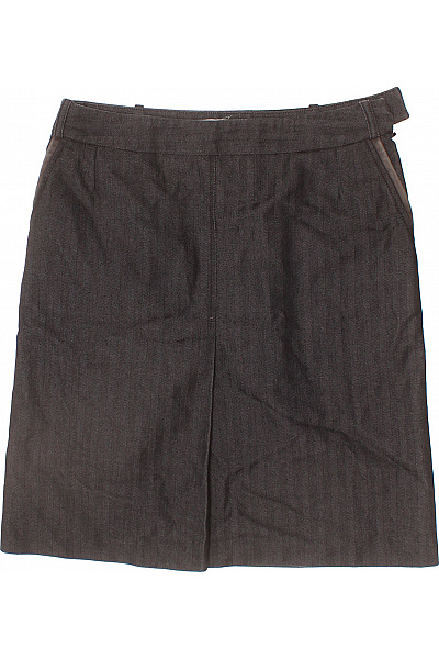 Dámská bavlněná pouzdrová sukně tmavě šedá business ke kolenům Velikost 36 | Unimoda | obrázek 2