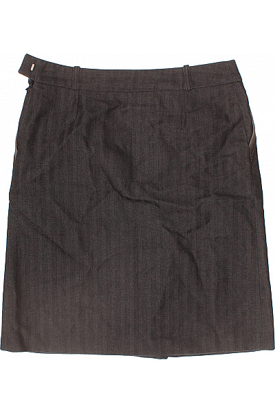 Dámská bavlněná pouzdrová sukně tmavě šedá business ke kolenům Velikost 36 | Unimoda | obrázek 3