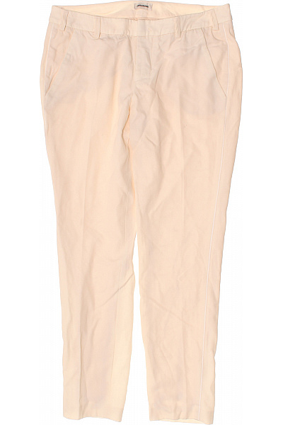 Zadig&Voltaire Deluxe Dámské Lněné Kalhoty Béžové Volnočasové Rovné Velikost 42