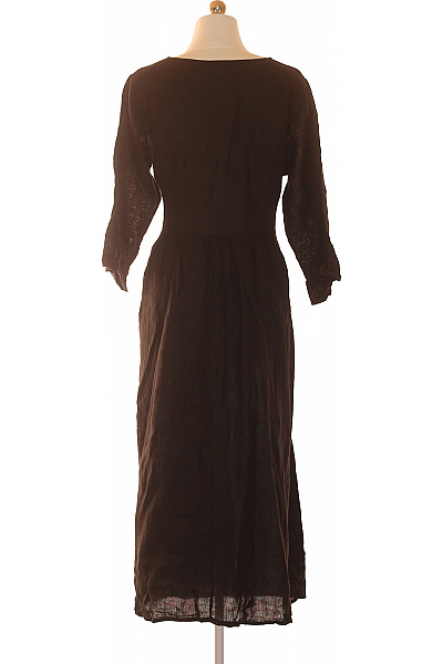 LAWRENCE GREY Dámské lněné šaty s dlouhým rukávem boho volné Vel. EU 42 | LAWRENCE GREY | obrázek 2