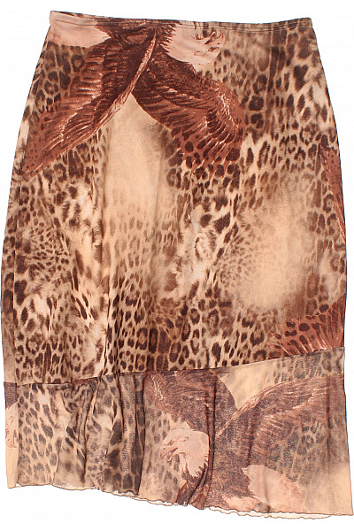 SAINT TROPEZ Dámská polyesterová sukně leopardí vzor orli asymetrická krátká Vel. L | SAINT TROPEZ | obrázek 2
