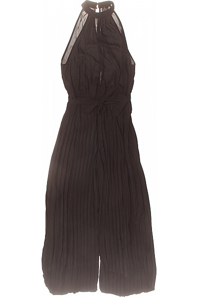 VERO MODA Dámský černý Overal Bez Rukávů S Páskem Plisovaný Společenský Letní Velikost S