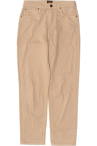 Lee  Dámské Bavlněné Džíny Béžové Rovné S Kapsami Velikost 26