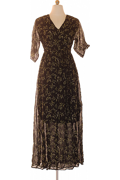 Marc O´Polo Dámské šaty S Krátkým Rukávem Květované Zavinovací Dlouhé Velikost 36