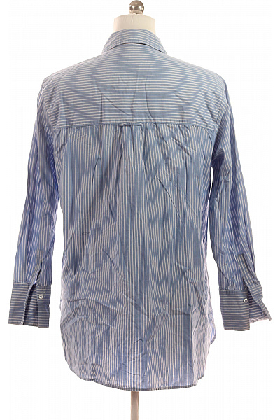 OPUS Dámská bavlněná košile s dlouhým rukávem modrá pruhovaná ležérní Velikost 38 | OPUS | obrázek 3