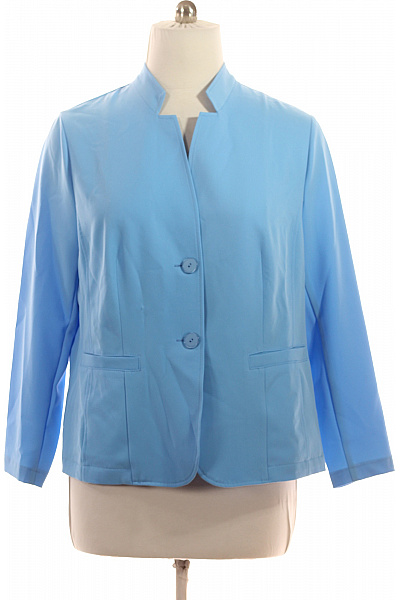 FRANK WALDER Dámské Sako Modré Elegantní Na Běžné Nošení Velikost US 18
