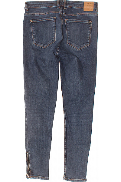 MANGO Dámské modré strečové skinny džíny se zipy u kotníků Vel. US 6 | MANGO | obrázek 2