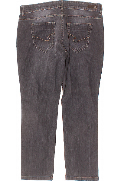 OPUS Dámské džíny šedé strečové rovné s dírami Velikost 42 | OPUS | obrázek 2