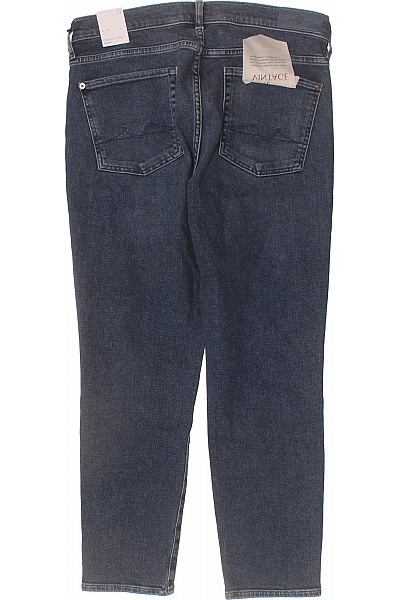 Dámské džíny modré strečové rovné s kapsami Vel. 32 | Unimoda | obrázek 2