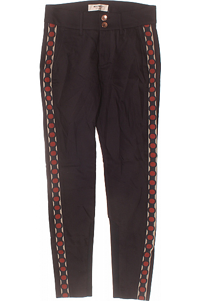 Mos Mosh Dámské černé bavlněné kalhoty s lampasem volnočasové Velikost 34 | Mos Mosh | obrázek 2