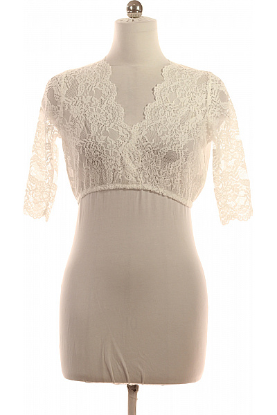 Stockerpoint Dámské Bílé Krajkové Bolerko S Tříčtvrtečním Rukávem Z Polyamidu Velikost 40